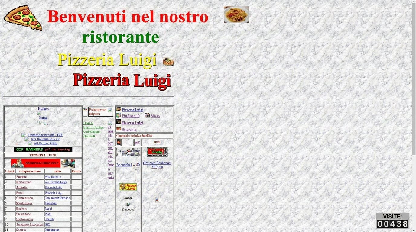 Prima: sito datato e poco curato